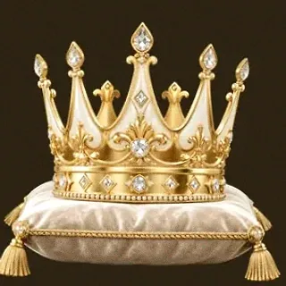 Gold crown on cushion — Winshark