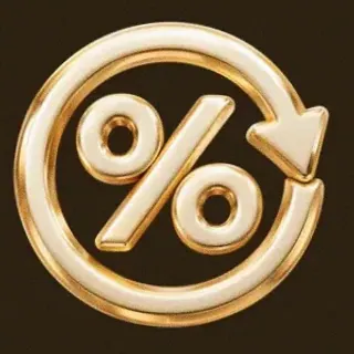 Gold percent symbol — Winshark