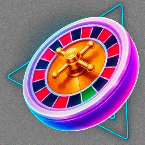 Neon roulette wheel