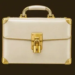 Locked leather briefcase — Winshark